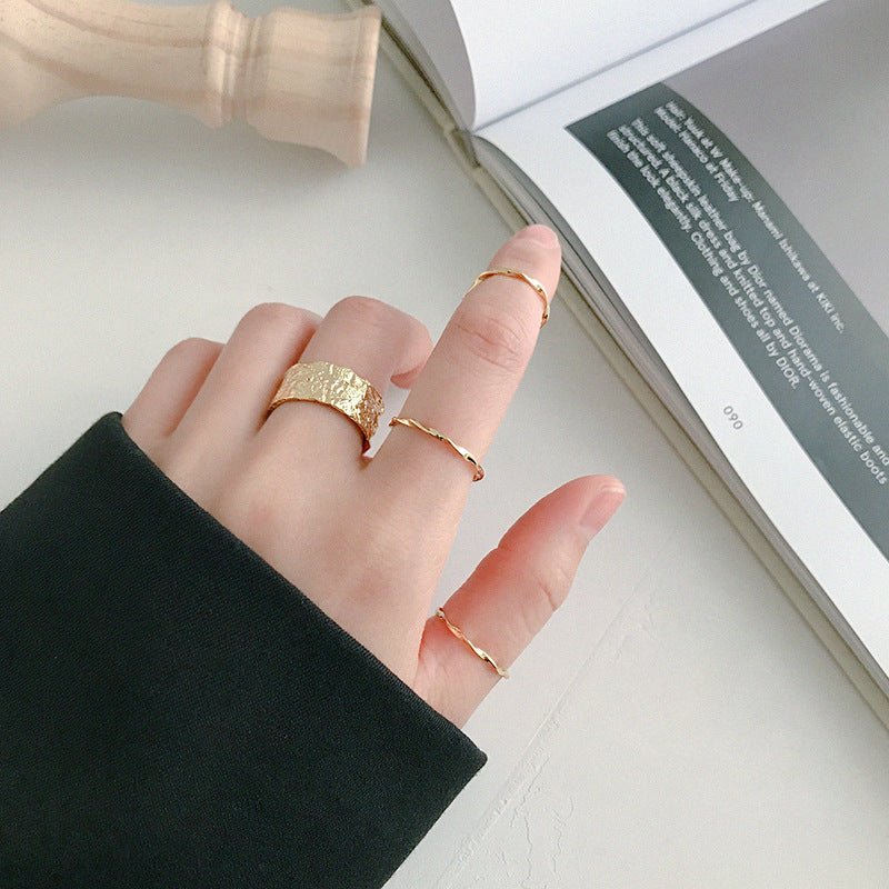 Style Sterling Sier Mobius Wave Opening Rings