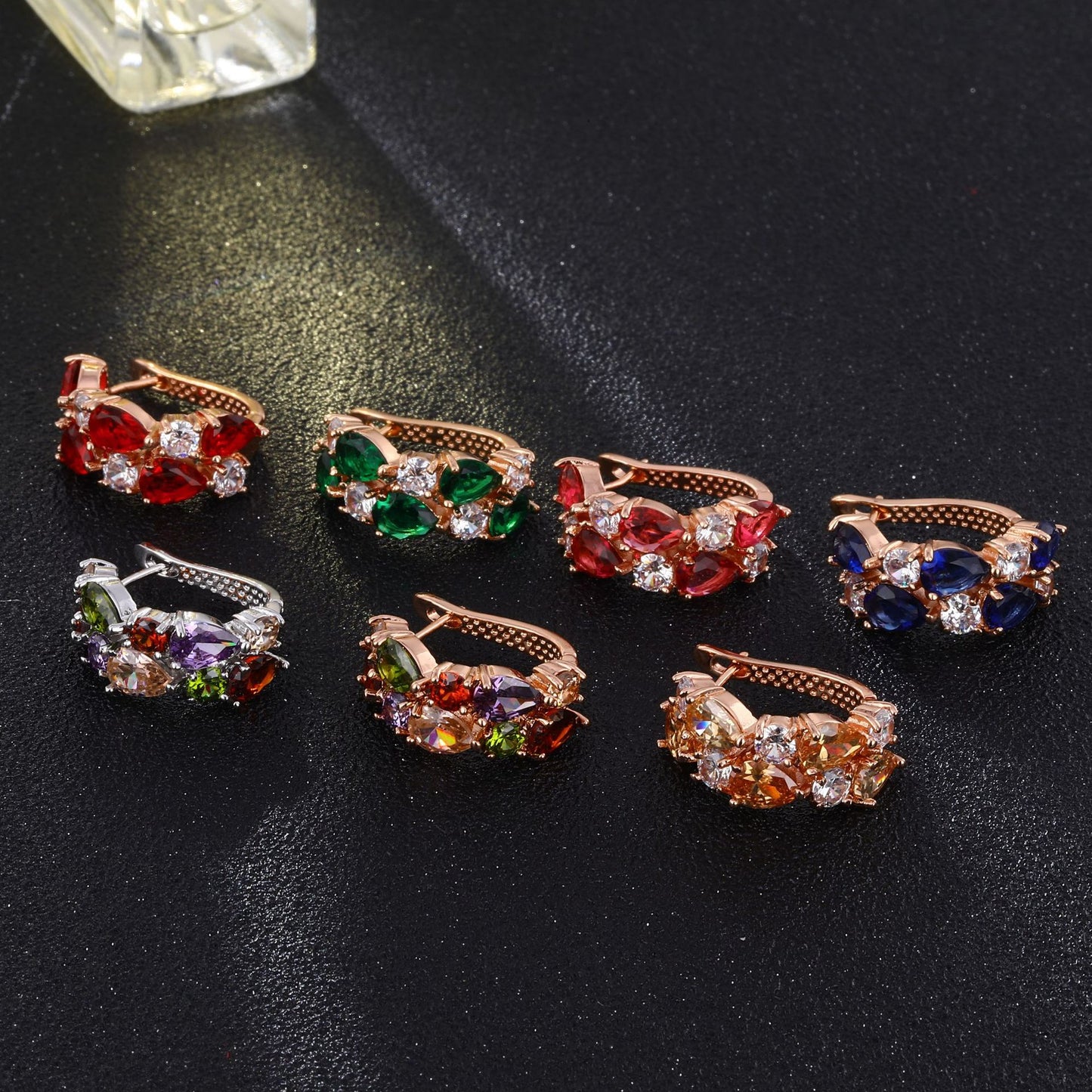Mona Lisa Crystal Zircon Clip Fashionable Rings