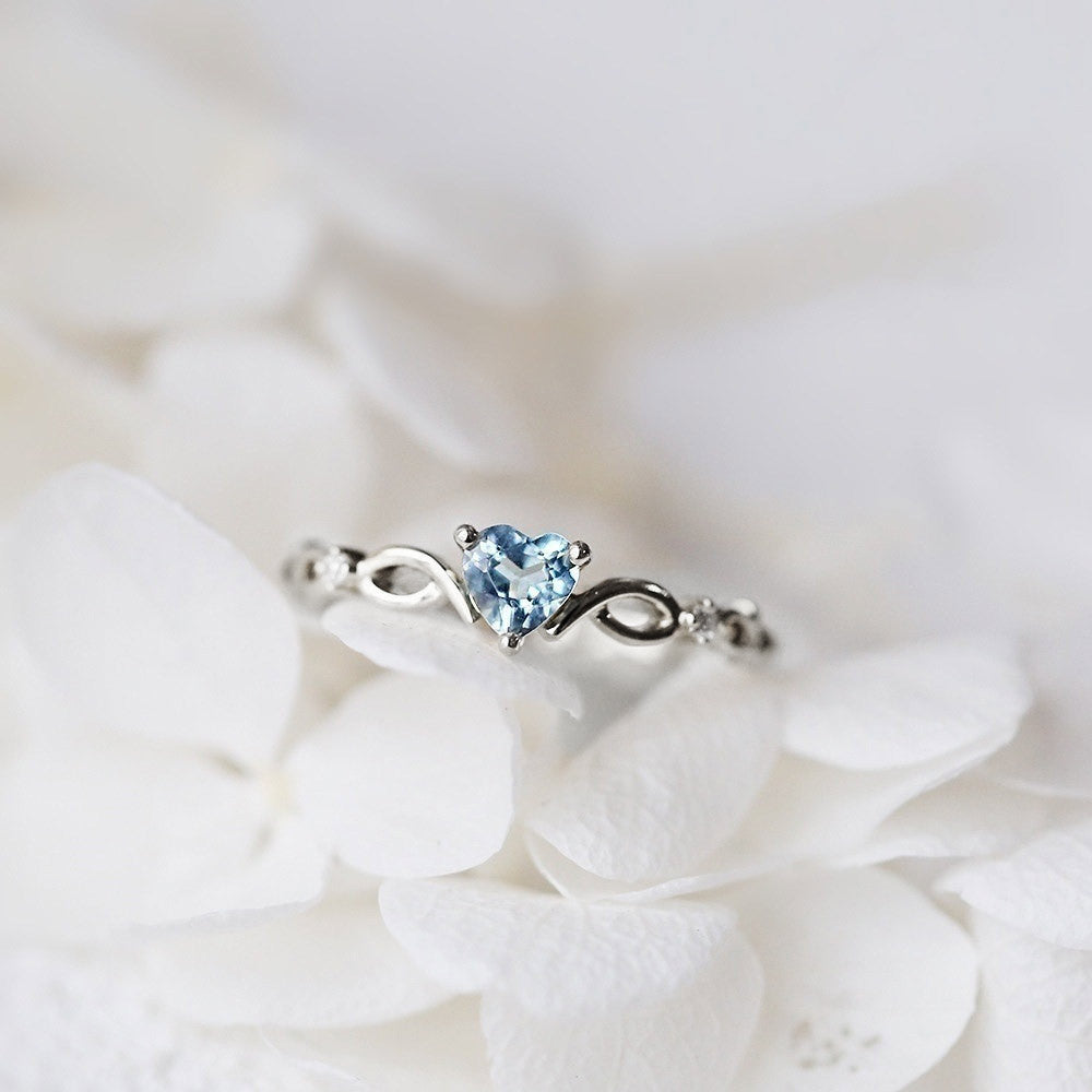 Women's Heart Copper Love Heart-shaped Zircon With Rings