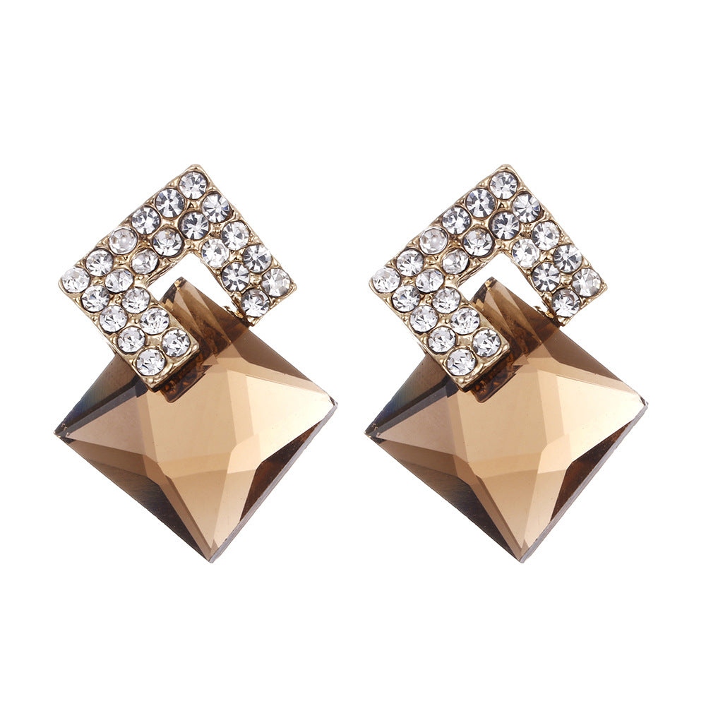 Women's Geometric Crystal Rhinestone Fashion Optional Earrings