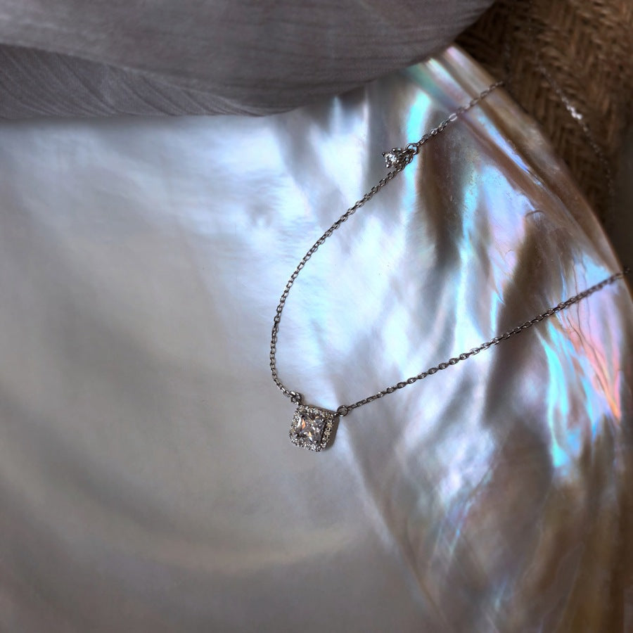 Diamond Sterling Sier Cold Style Clavicle Necklaces