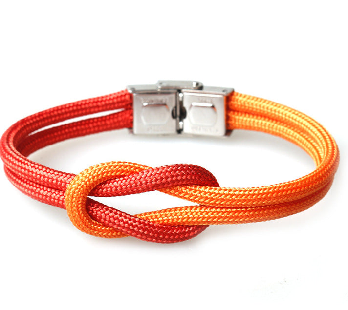 Women's & Men's Stainless Steel Snap Joint Fashion Navy Style Parachute Cord Truelove Bracelets