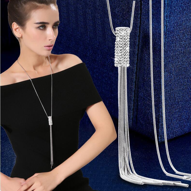 Women's Classic Sweater Chain Long Clothes Accessories Necklaces