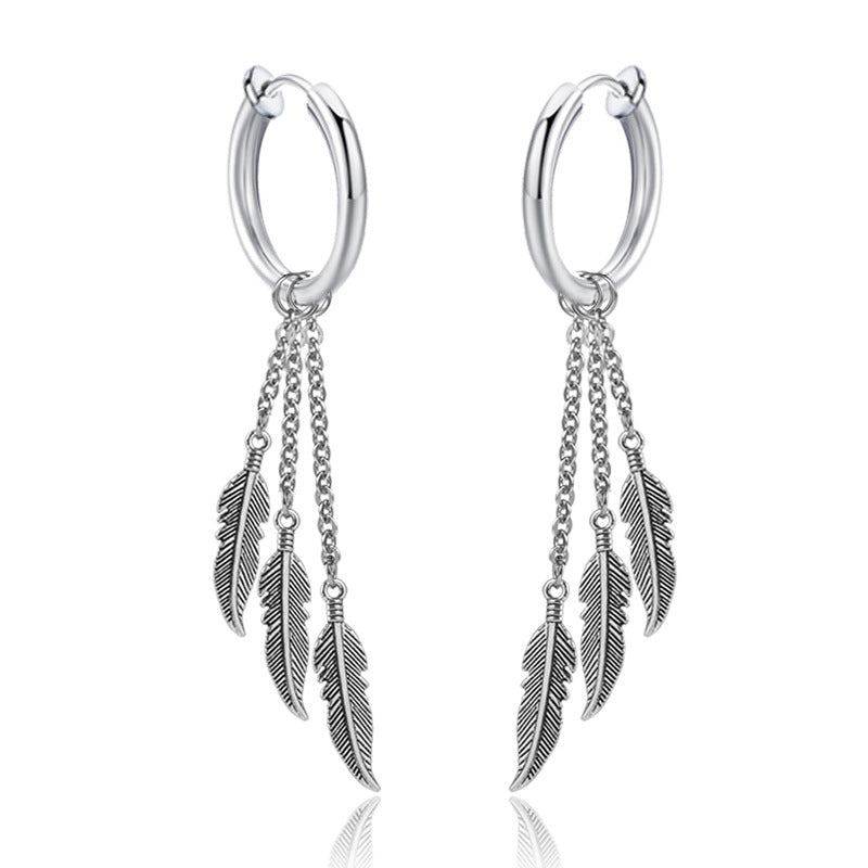 Men's Korean Style Tassel Chain Hipster Ear Earrings