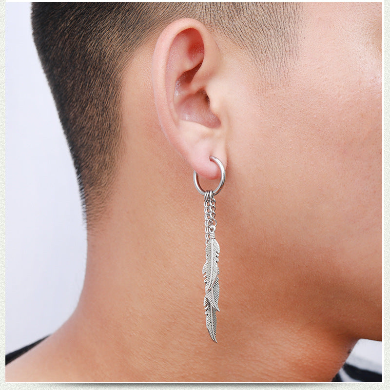 Men's Korean Style Tassel Chain Hipster Ear Earrings