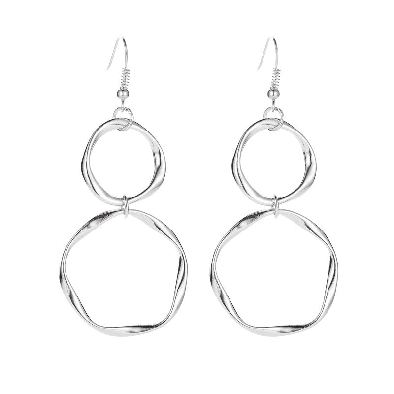 Circle Female Graceful Personality Exaggerated Alloy Earrings