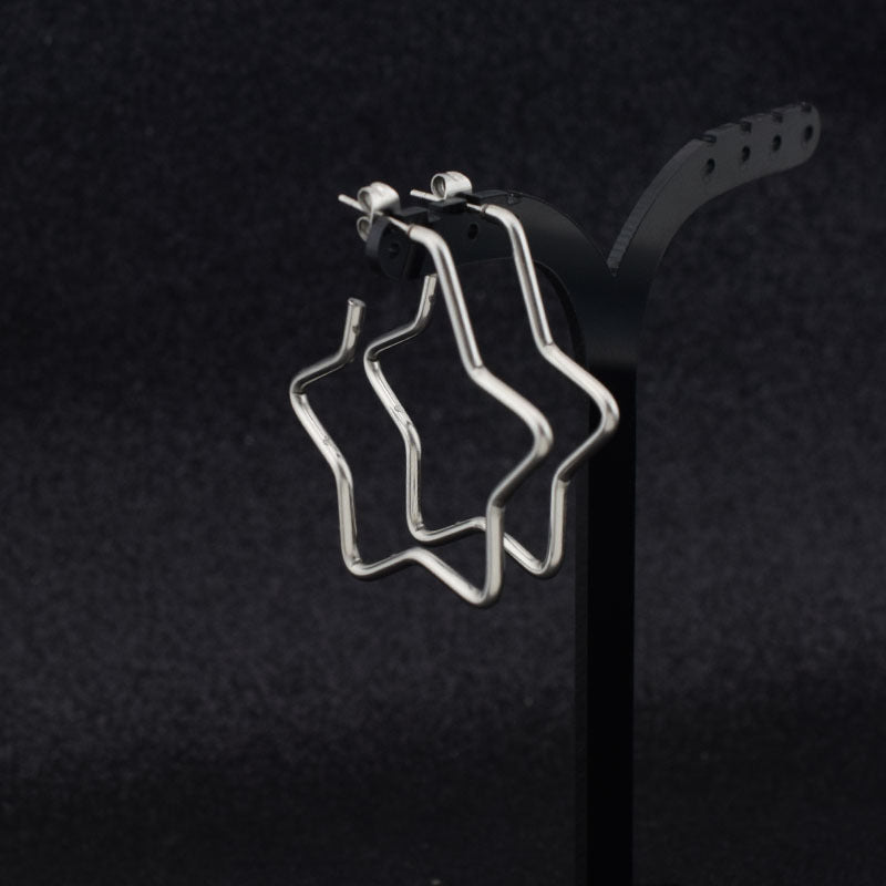 Love Five-star Square Ear Cold Wind Rings