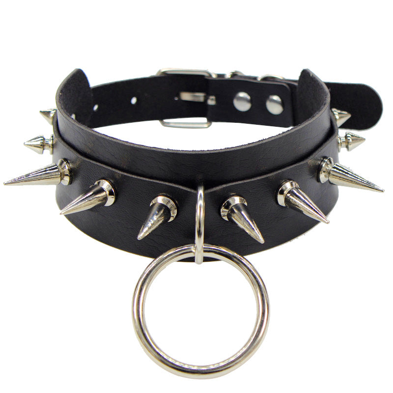 O-shaped Collar Nightclub Bar Street Shot Rivet Pointed Necklaces