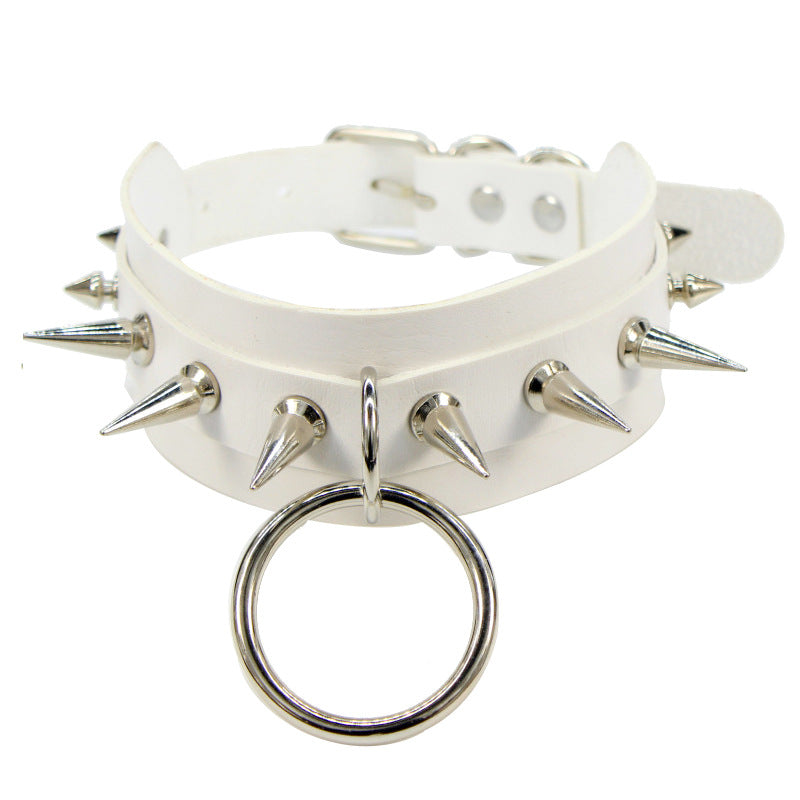 O-shaped Collar Nightclub Bar Street Shot Rivet Pointed Necklaces