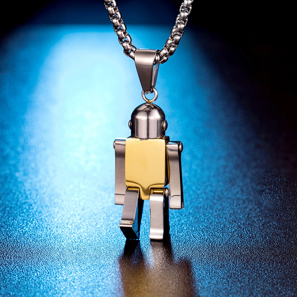 Steel Robot Hip Hop Style Hipster Pendants