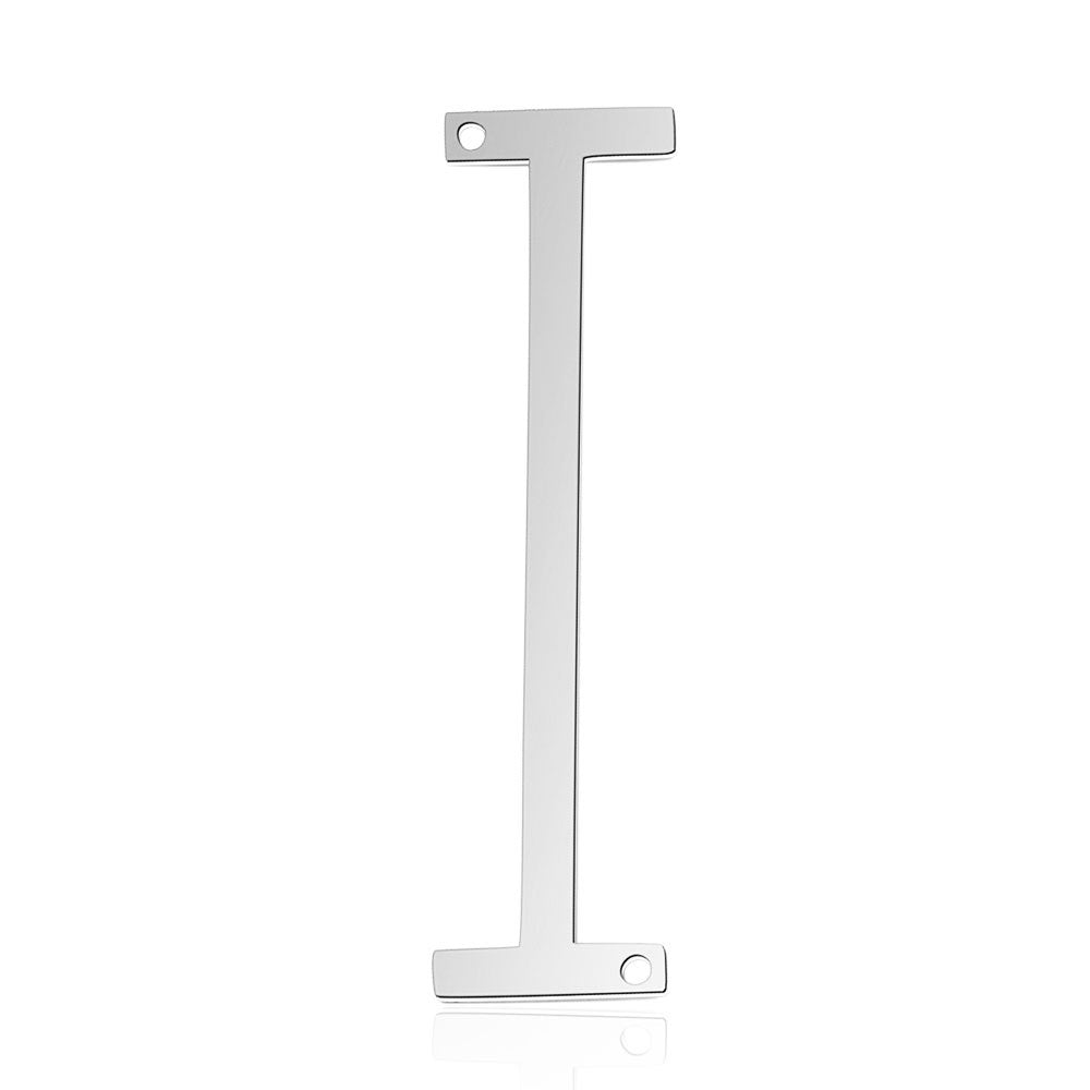 Steel Letter Double Hole Laser Cut Pendants