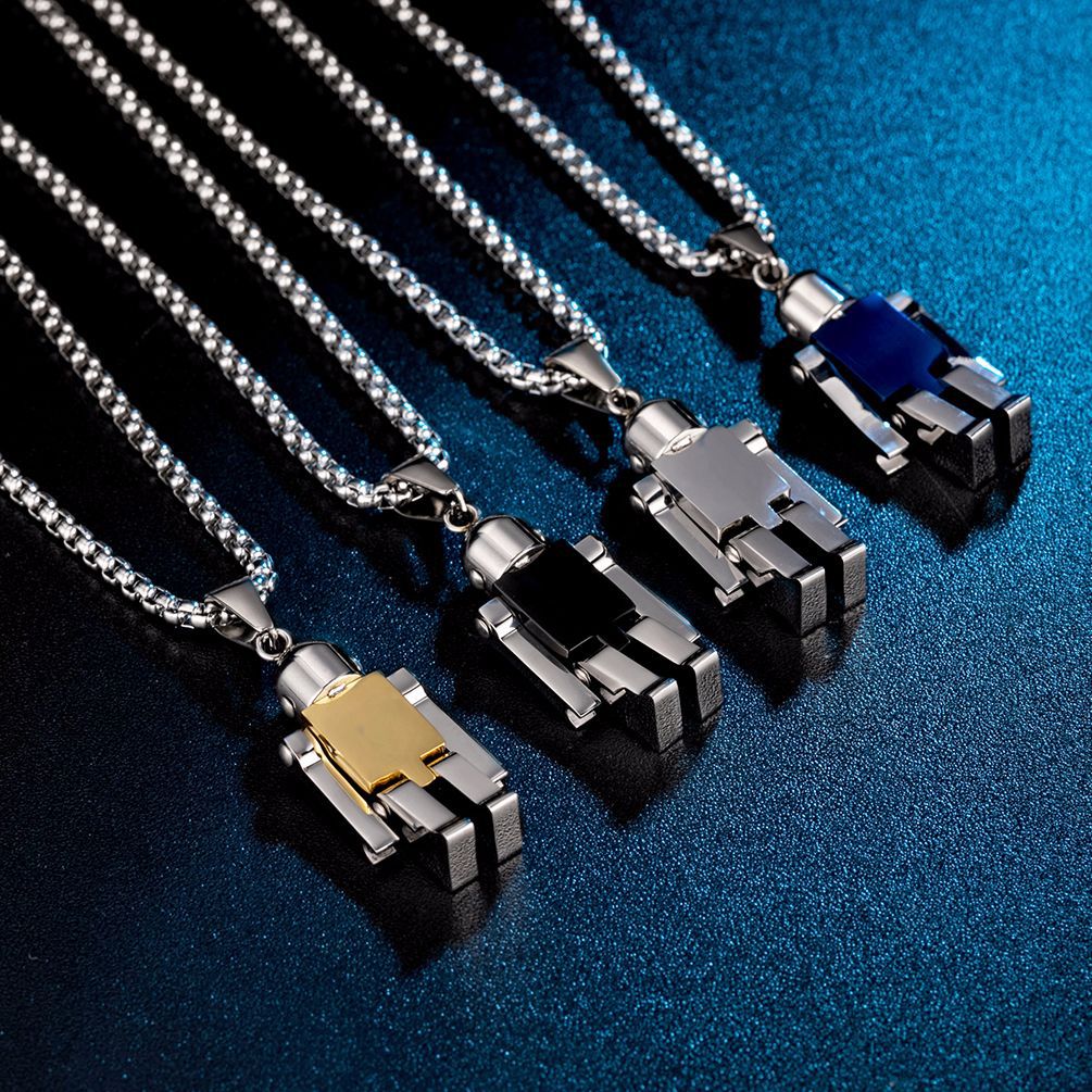 Steel Robot Hip Hop Style Hipster Pendants