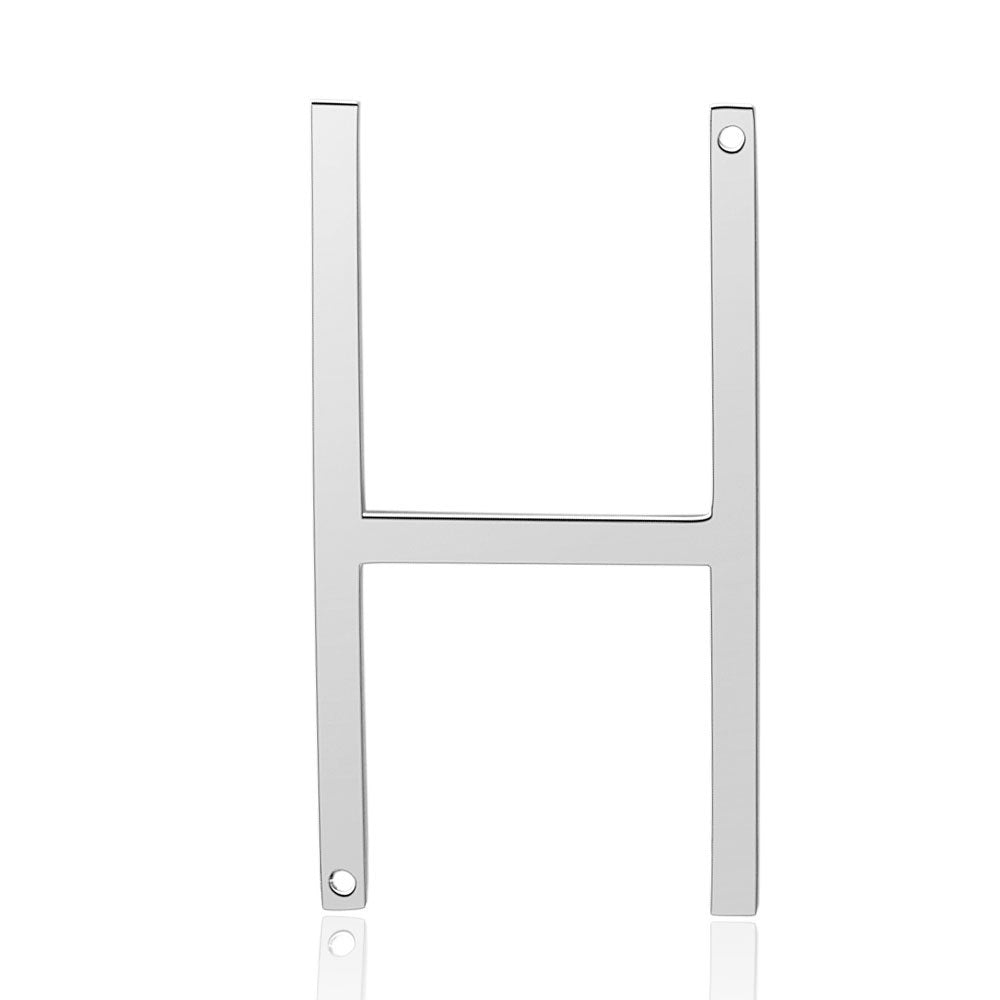 Steel Letter Double Hole Laser Cut Pendants