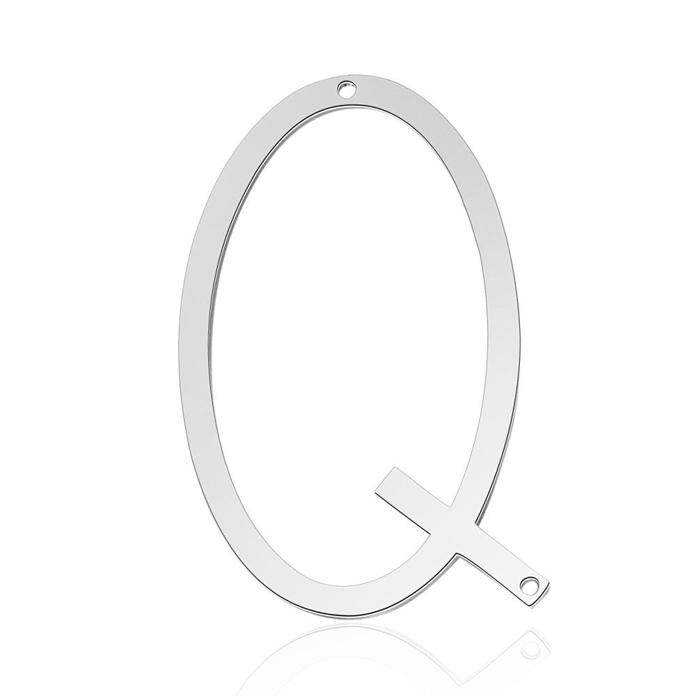 Steel Letter Double Hole Laser Cut Pendants