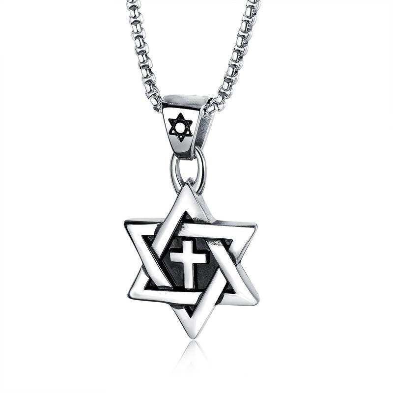 Men's Hip Hop Cross Long Sweater Chain Necklaces