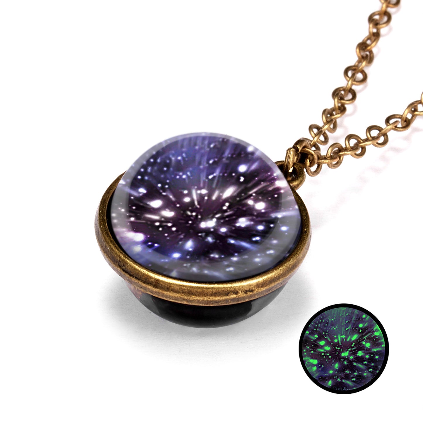 Personality Galaxy Nebula Universe Luminous Double-sided Necklaces