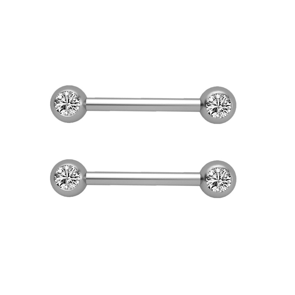Stainless Steel Adhesive Nail Nipple Piercing Earrings