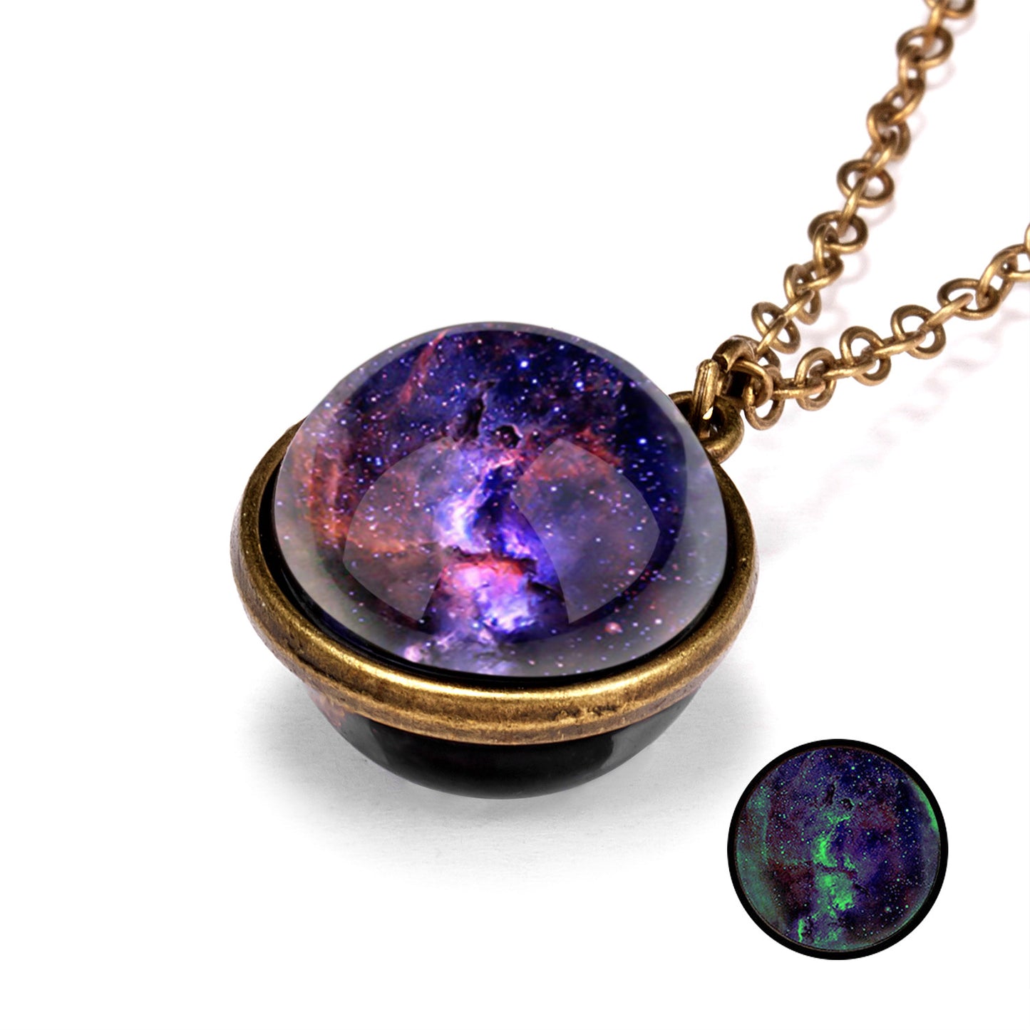 Personality Galaxy Nebula Universe Luminous Double-sided Necklaces