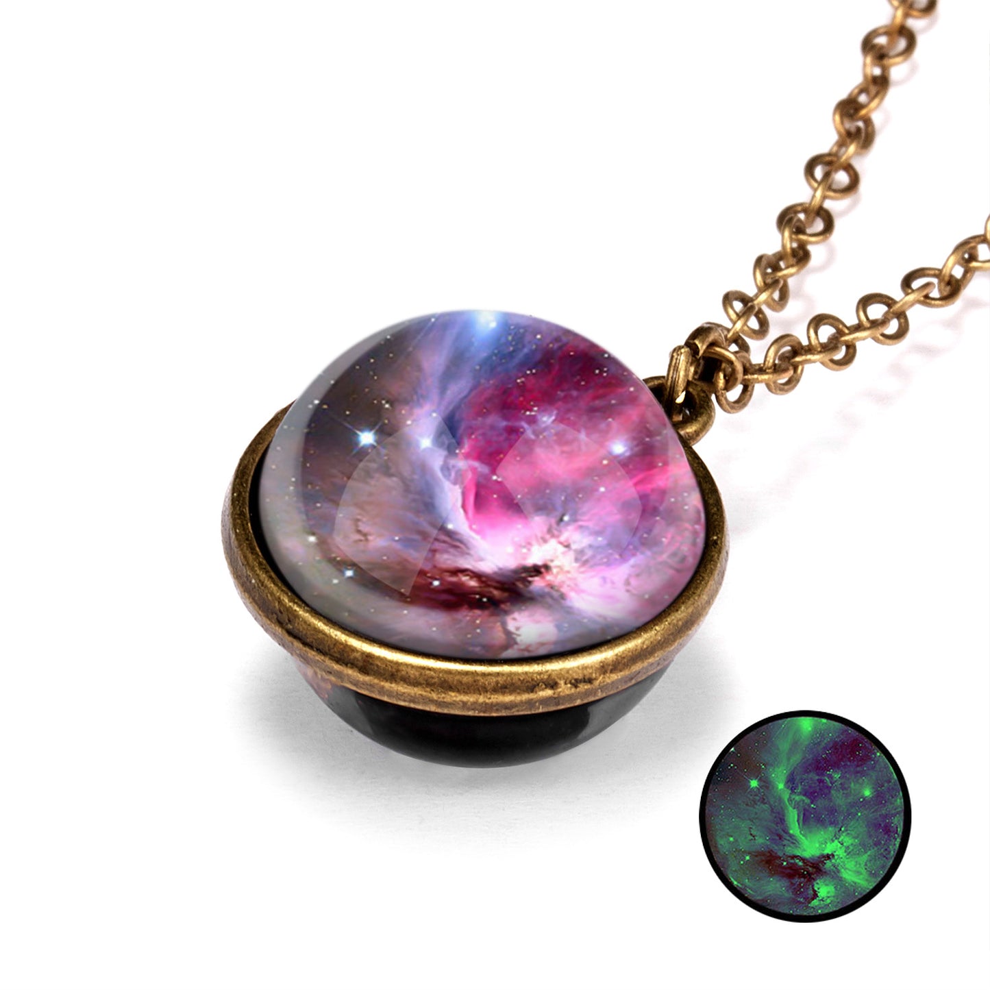 Personality Galaxy Nebula Universe Luminous Double-sided Necklaces