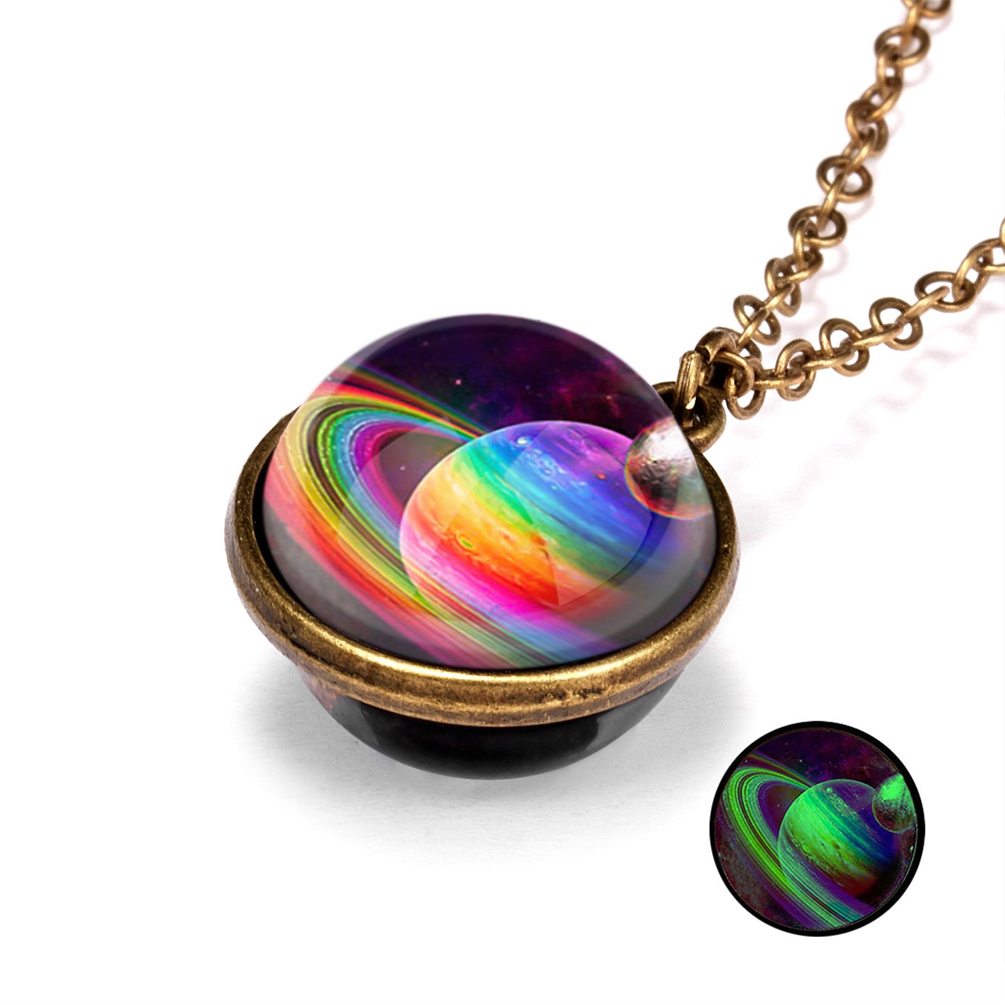 Personality Galaxy Nebula Universe Luminous Double-sided Necklaces
