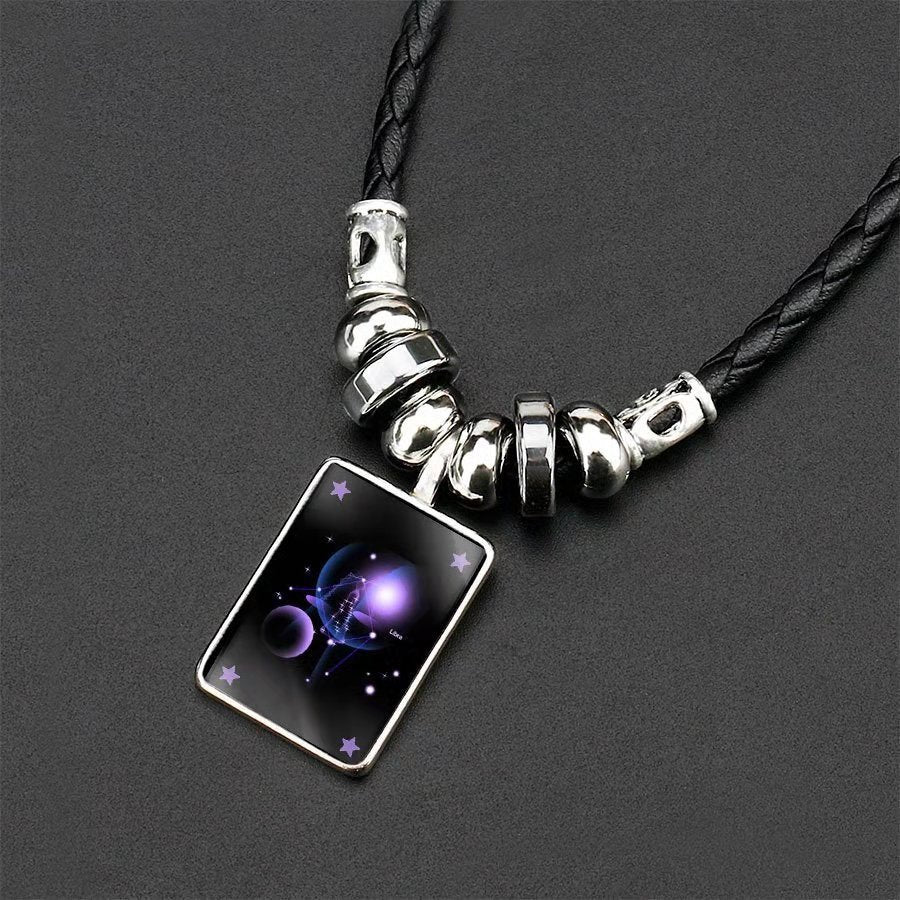 Men's Constellations Gift Starry Sky Luminous Retro Necklaces