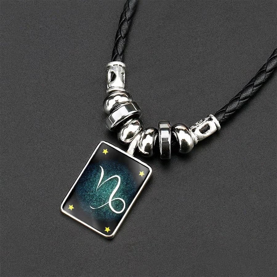 Men's Constellations Gift Starry Sky Luminous Retro Necklaces
