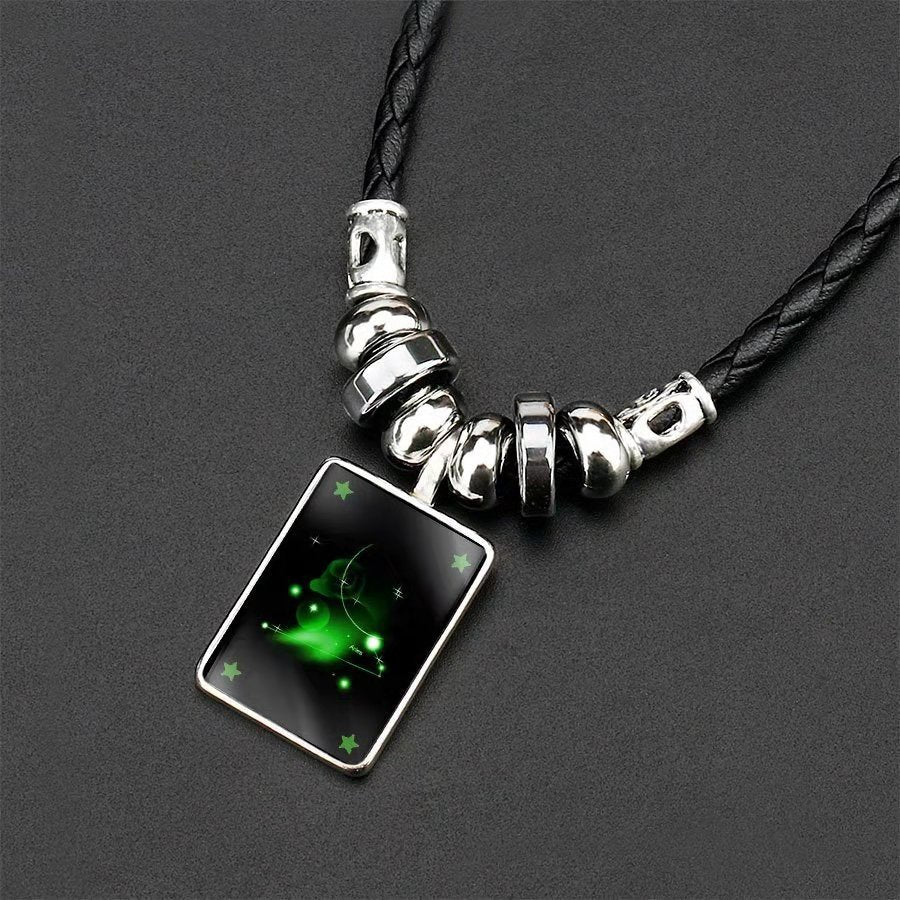 Men's Constellations Gift Starry Sky Luminous Retro Necklaces