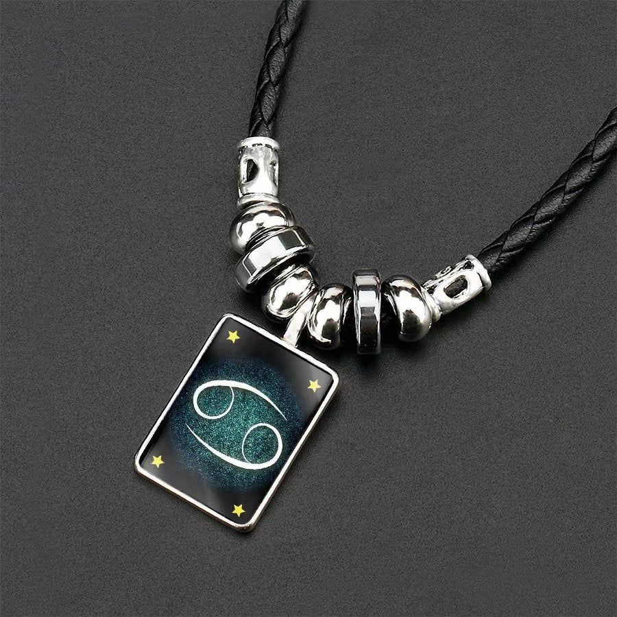Men's Constellations Gift Starry Sky Luminous Retro Necklaces