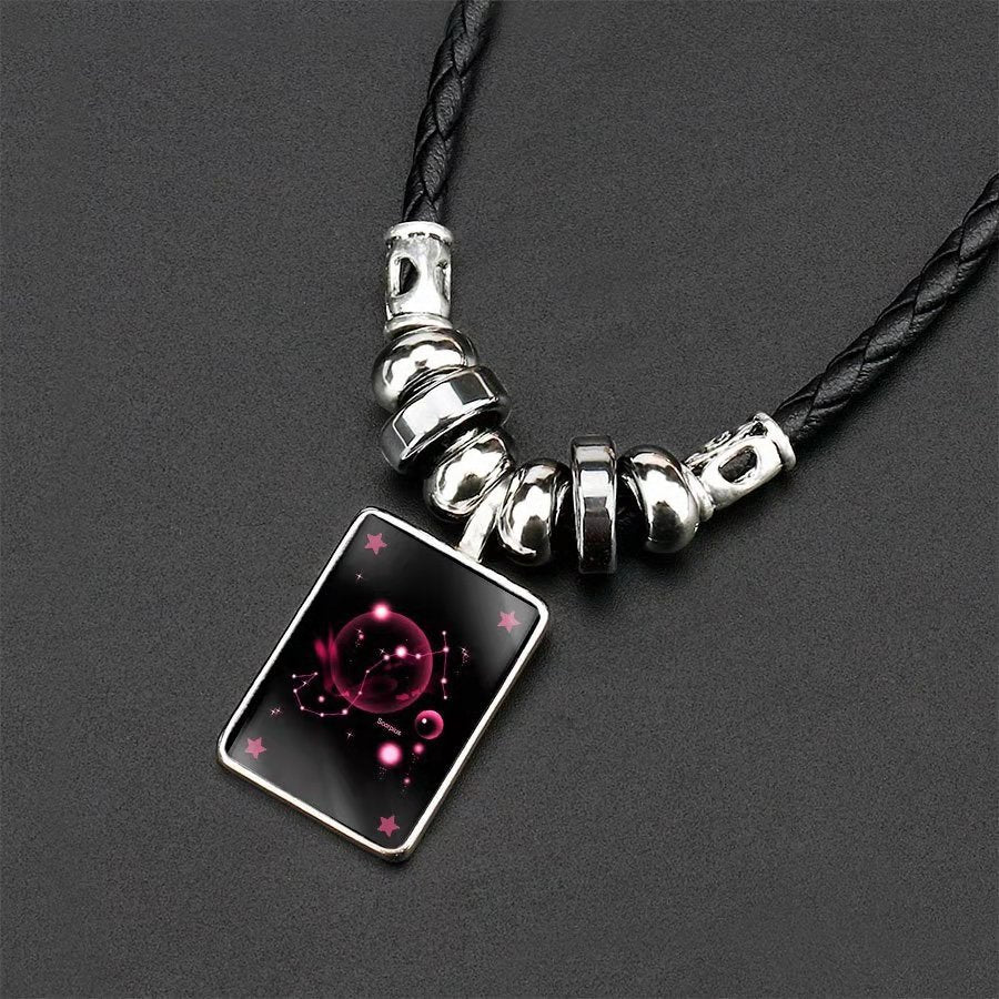 Men's Constellations Gift Starry Sky Luminous Retro Necklaces