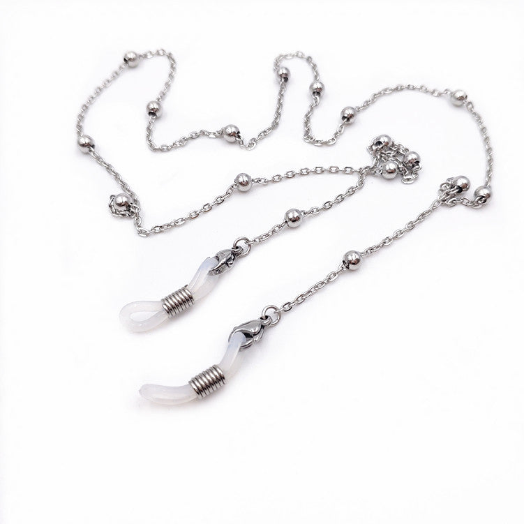 Stainless Steel Electric Golden Room Bead Glasses Nonskid Chain Necklace