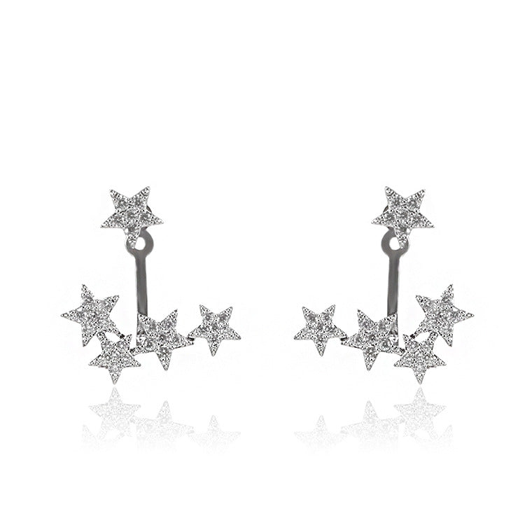 Women's Korean Sier Needle Fashion Ear Rings