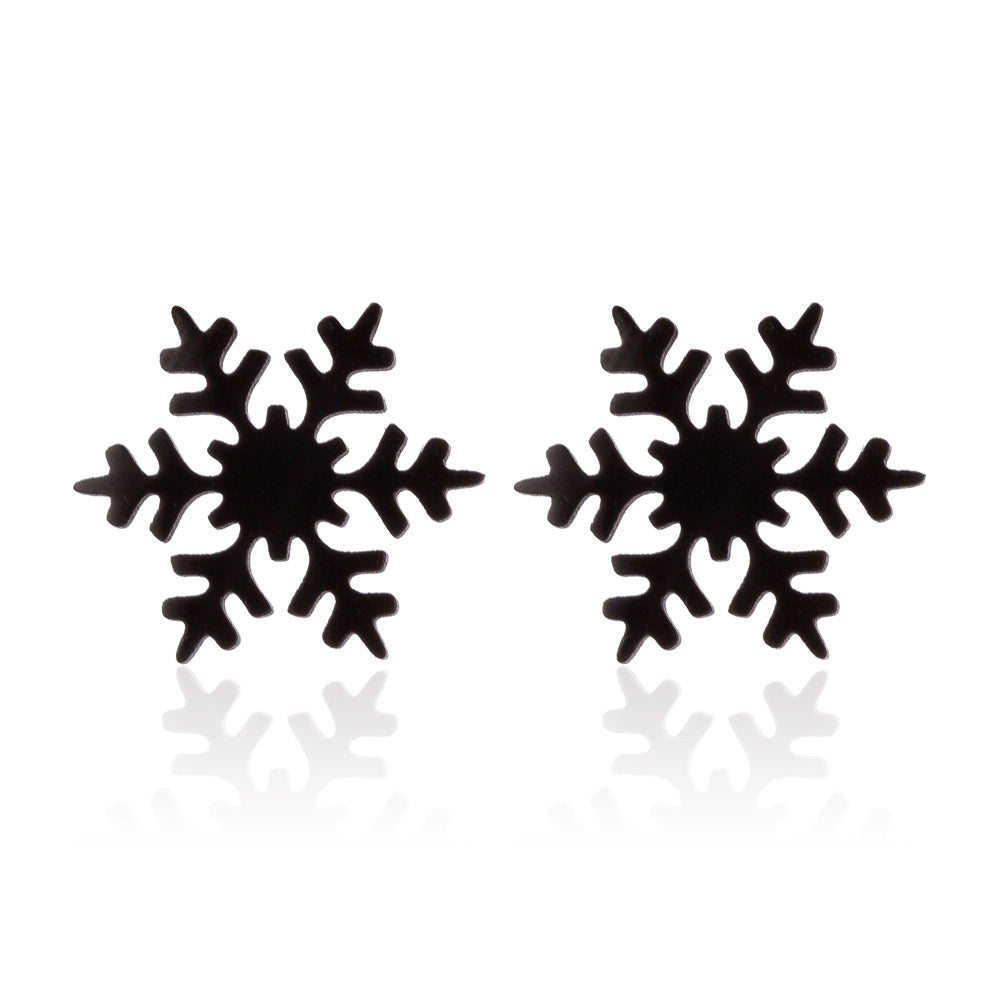 Fashion Simple Stainless Steel Christmas Tree Earrings