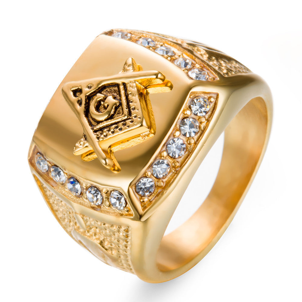 Men's Alloy Plating Diamond Gold Color Does Not Rings