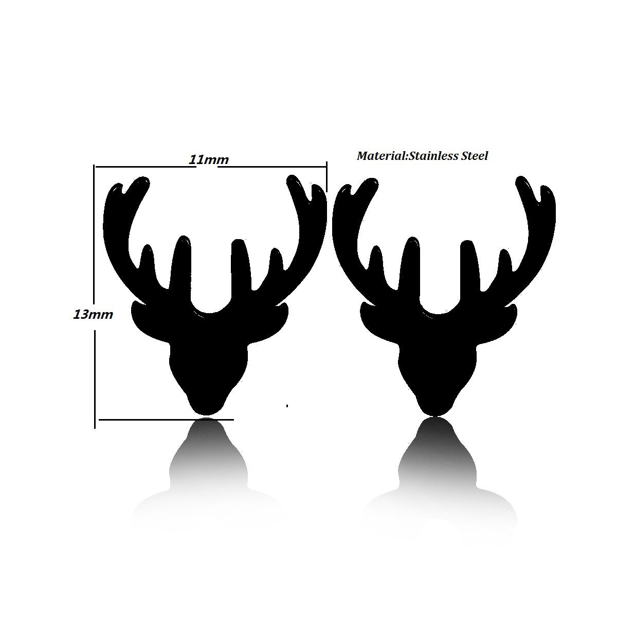Fashion Simple Stainless Steel Christmas Tree Earrings
