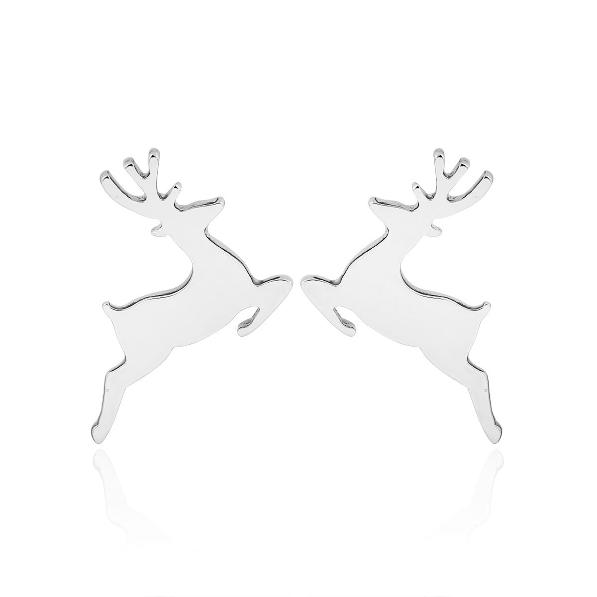 Fashion Simple Stainless Steel Christmas Tree Earrings