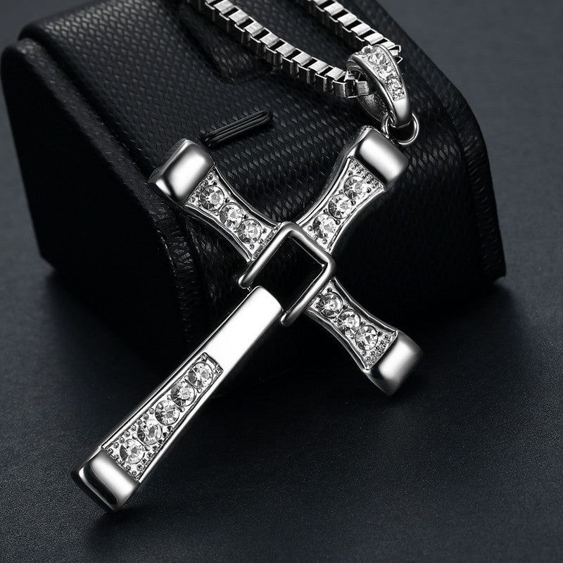 Men's Classic Ornament Speed Passion Cross Domineering Necklaces