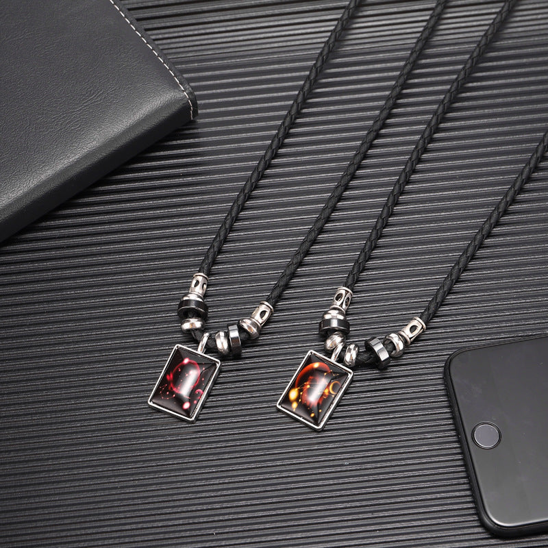 Men's Constellations Gift Starry Sky Luminous Retro Necklaces
