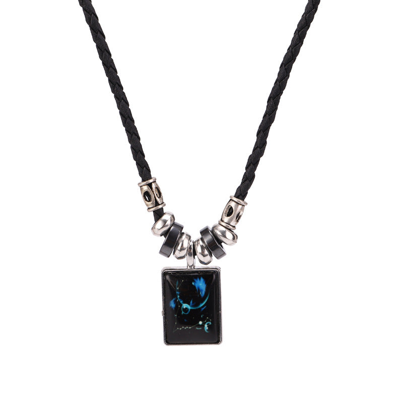 Men's Constellations Gift Starry Sky Luminous Retro Necklaces