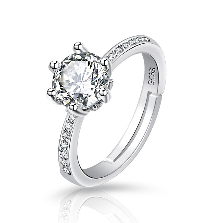 Accessories Simulation Moissanite Female Diamond Quick Rings
