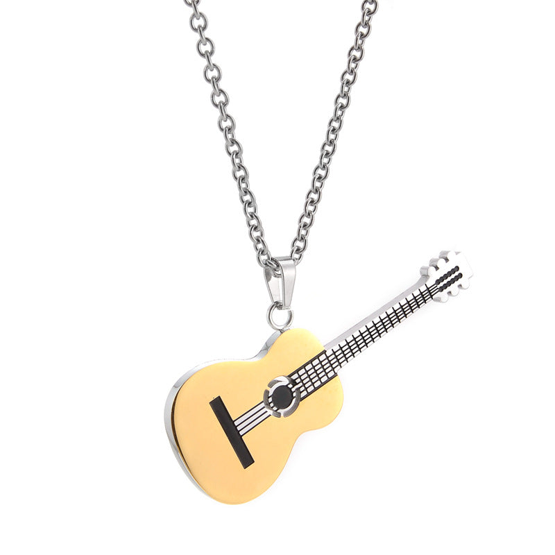 Musical Instrument Guitar Male Hip Hop Boys Necklaces