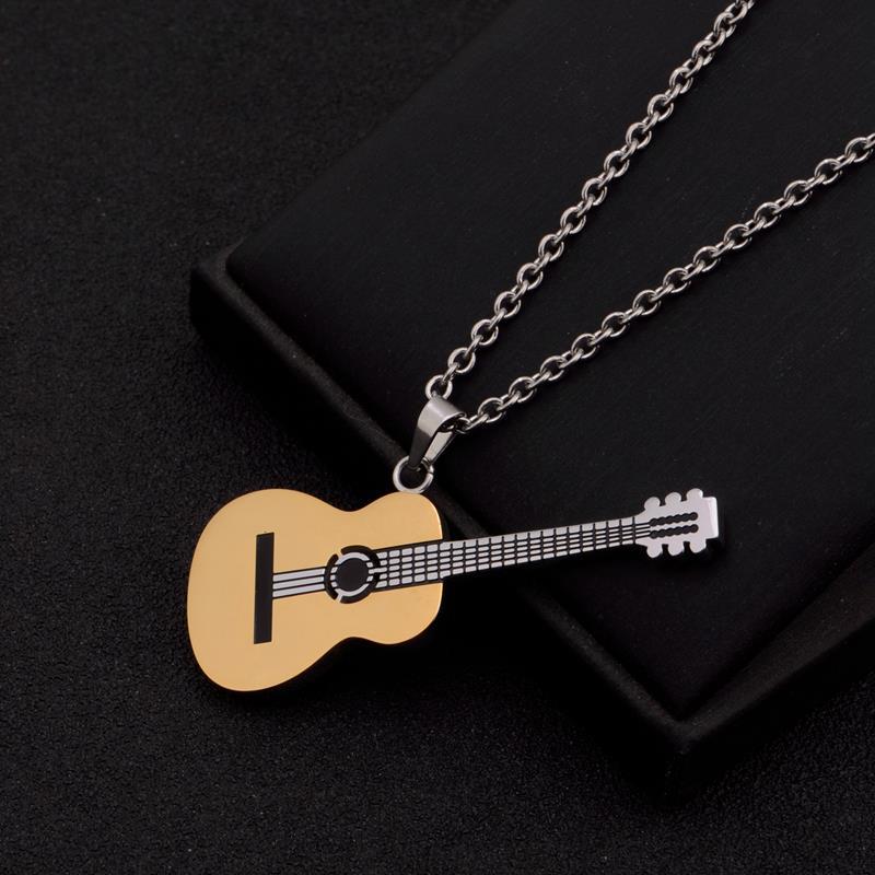 Musical Instrument Guitar Male Hip Hop Boys Necklaces