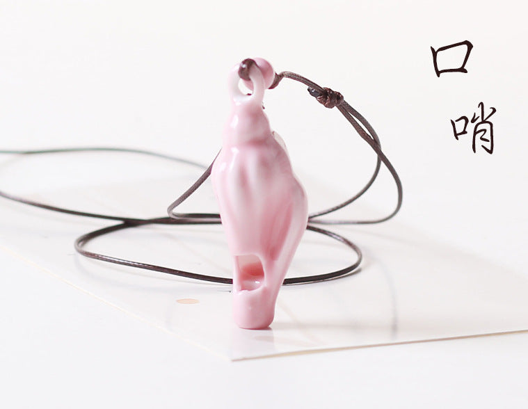 Ceramic Trinkets Pink Conch Whistle Fresh Necklaces