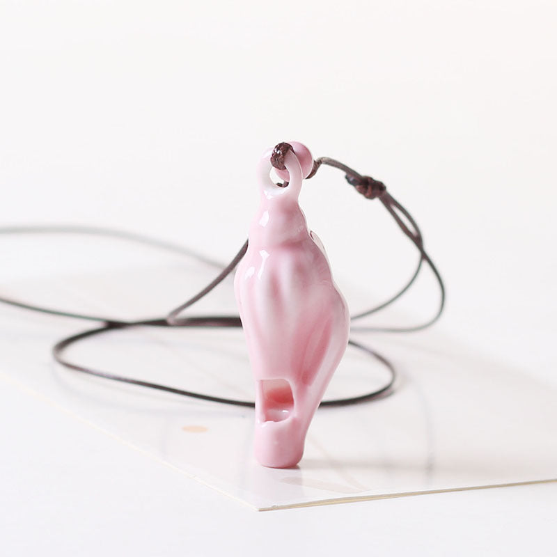 Ceramic Trinkets Pink Conch Whistle Fresh Necklaces