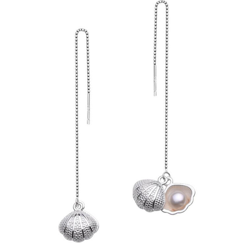 Women's Style Fashionable Elegant Freshwater Pearl Shell Personalized Eardrops Ear Line