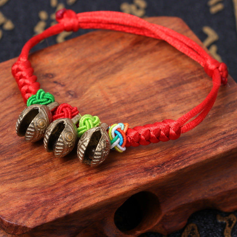 Dog Teeth Zodiac Animal Adults Wear Peach Wood Carving Activity Bracelet