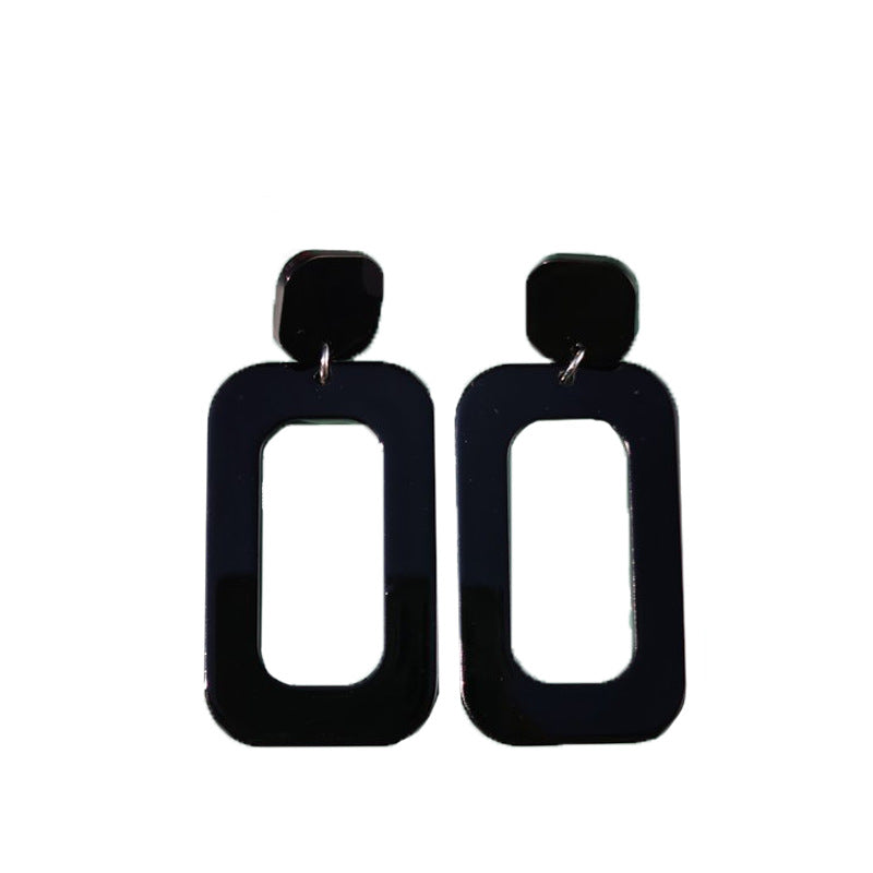 Long Geometric Ear Fluorescent Color Nightclub Earrings