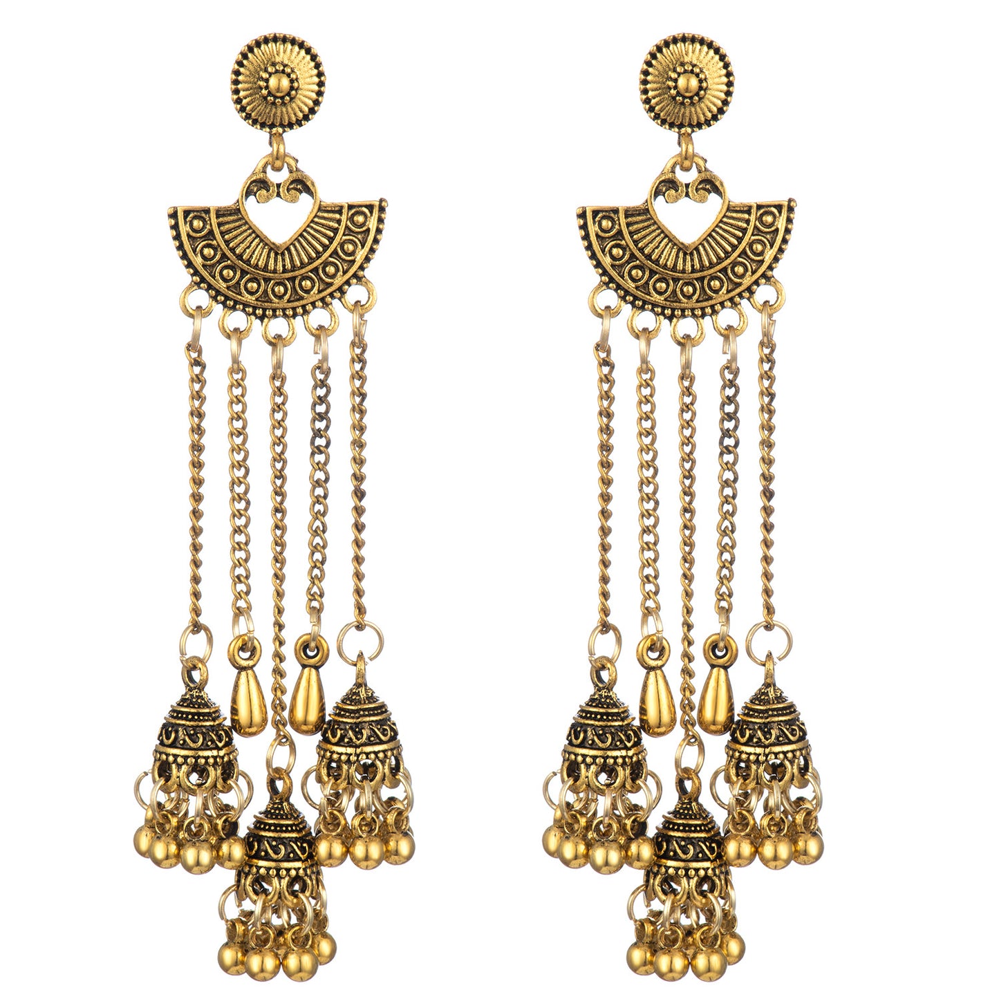 Alloy Bell Long High Profile Creative Earrings