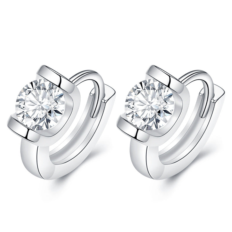 Kiss Sweet Inlaid Zircon Clip Female Rings