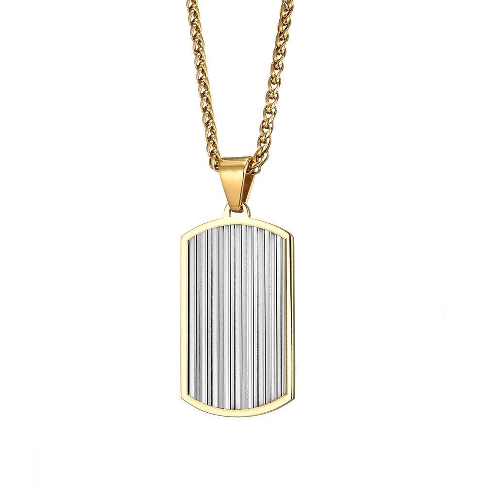 Stylish Titanium Steel Simple Wave Pattern Pendants