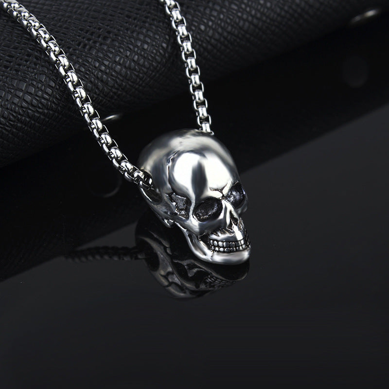 Men's Ornament Fashion Titanium Steel Skull Hip Necklaces